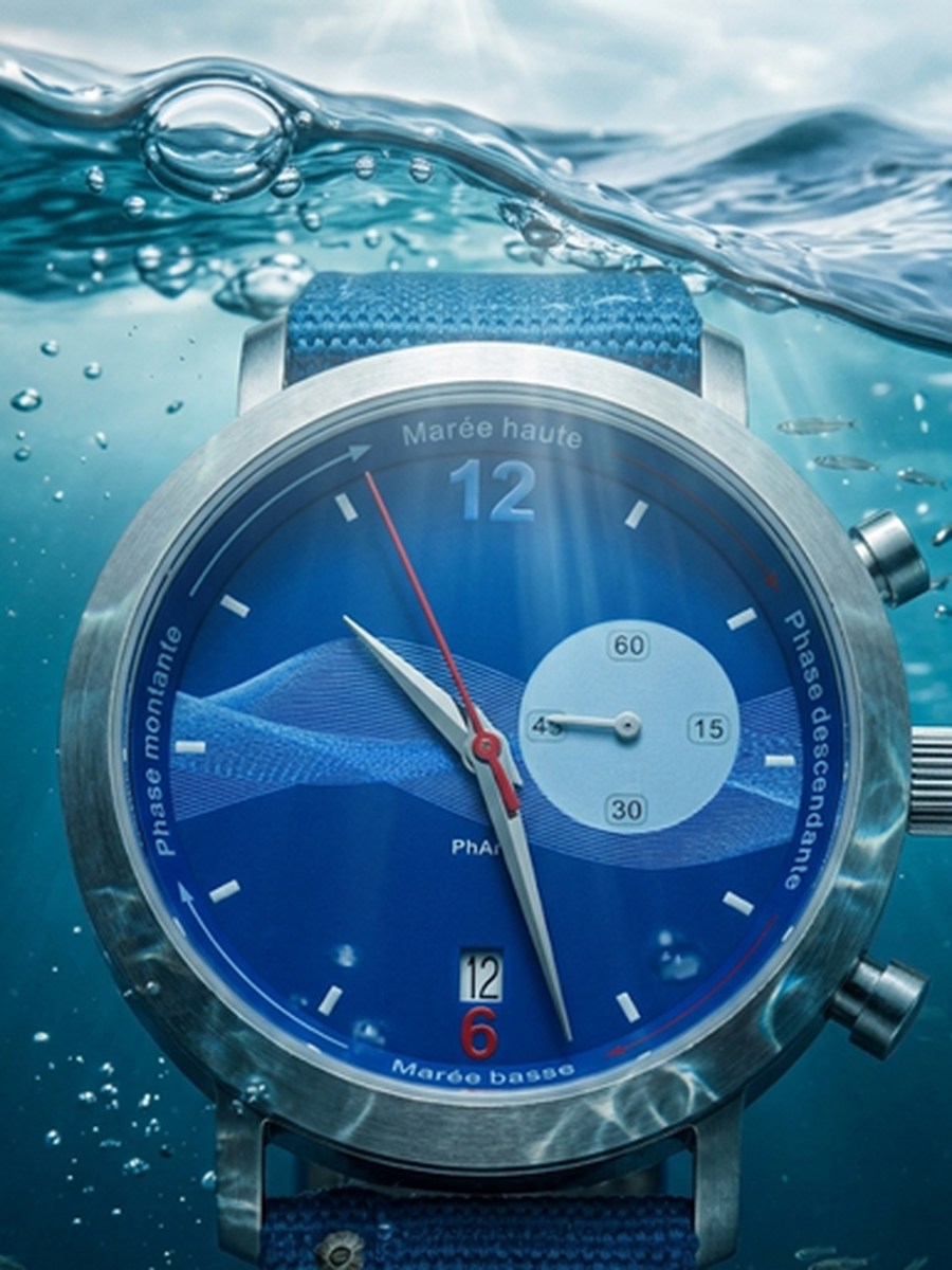 Collection Gatteville — montre PhArE au bord de mer